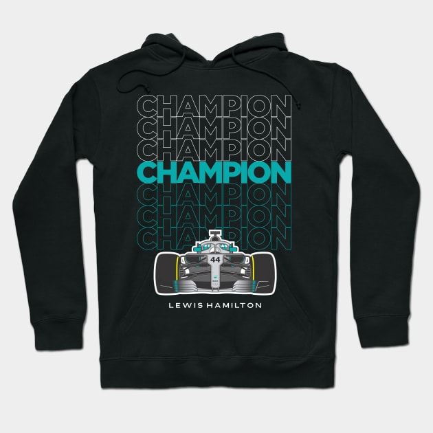 Lewis Hamilton Champion Hoodie by jaybeetee